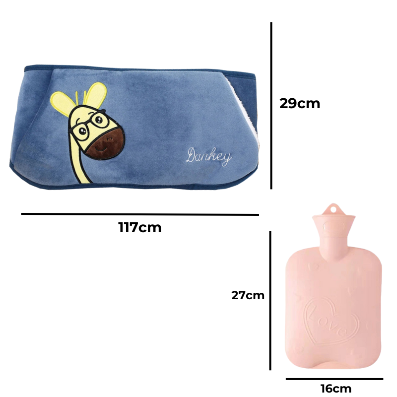 Bouillotte ceinture à eau 1L | 6h de chaleur, Girafe Kawaii - Miss Bouillotte