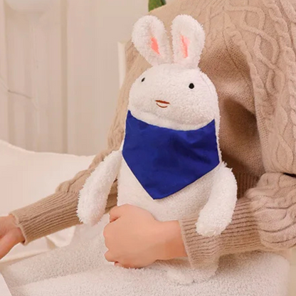 Bouillotte peluche à eau 1L | 4h de chaleur, housse petit ourson ou petit lapin - Miss Bouillotte